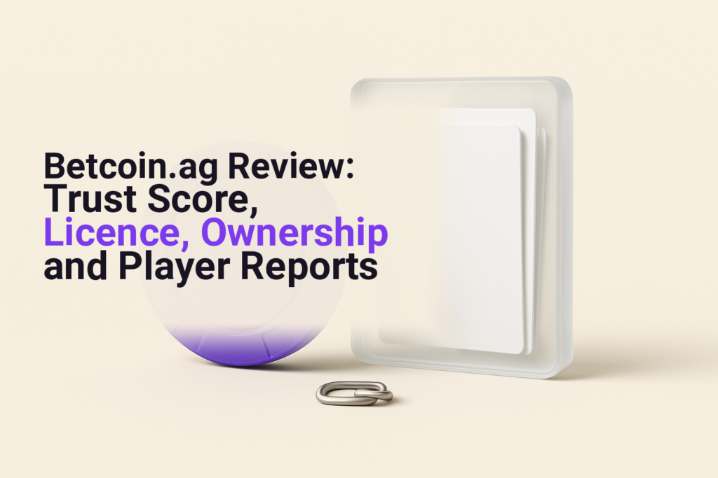 Casino chip under an inspection lens beside an unmarked review document