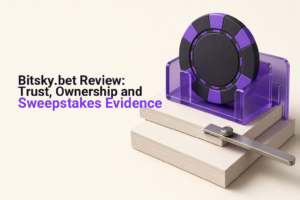 Inspection lens over a casino chip and rule documents