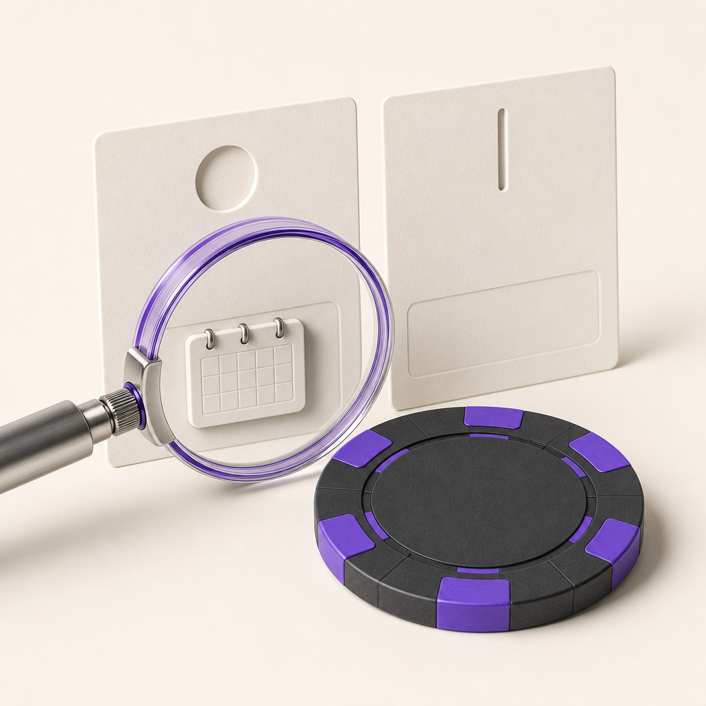 Inspection lens comparing two distinct casino domain cards before reading reviews